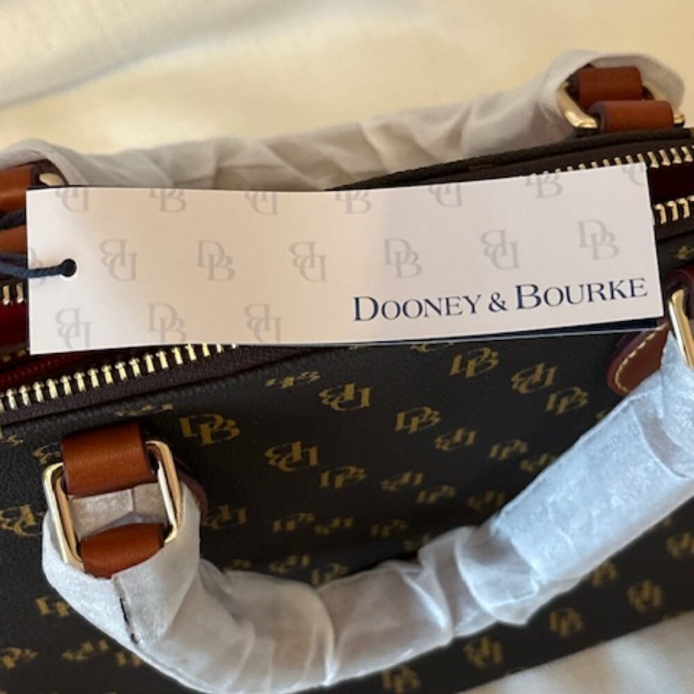 Dooney & Bourke Brown and Tan Satchel, New - Picture 11 of 12